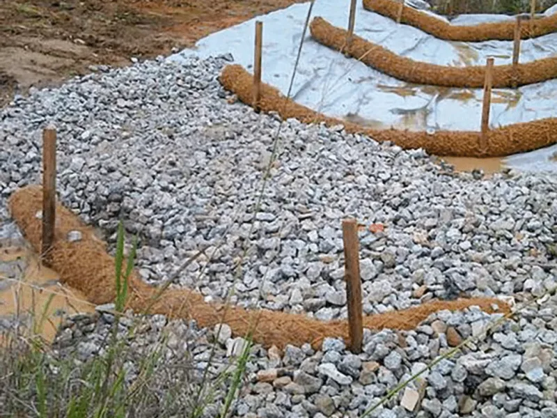 Erosion and sediment control measures on a construction site